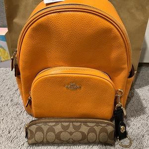 Coach court backpack, pencil case and key fob